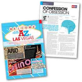 Flush magazine page examples