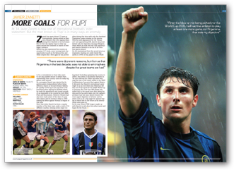 League magazine page example