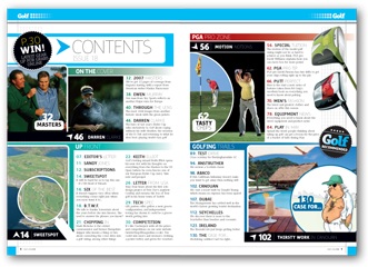 Golf magazine page example